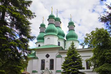 Fototapeta na wymiar Kitaev Monastery of the Holy Trinity (Kitaevo) in Kyiv, Ukraine