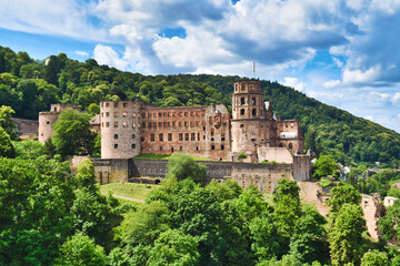 Fototapeta na wymiar Old historic Heidelberg castle in Germany