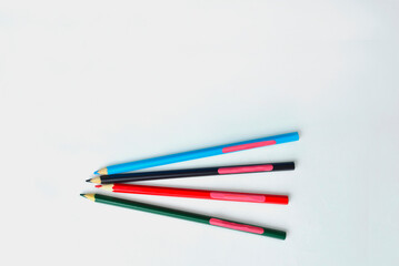 pencils on a white background