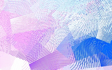 Light Pink, Blue vector layout with curved lines.