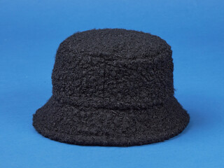 panama hat on a blue background