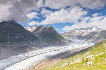 Le Glacier d'Aletsch au Printemps en Suisse