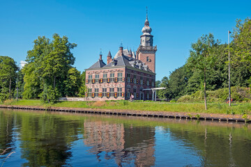 Fototapeta na wymiar Castle Nijenrode at the river Vecht in the province Utrecht the Netherlands