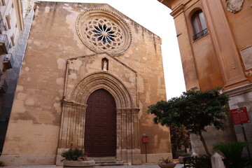 Fototapeta na wymiar Trapani, Sicily (Italy): Sant'Agostino Church