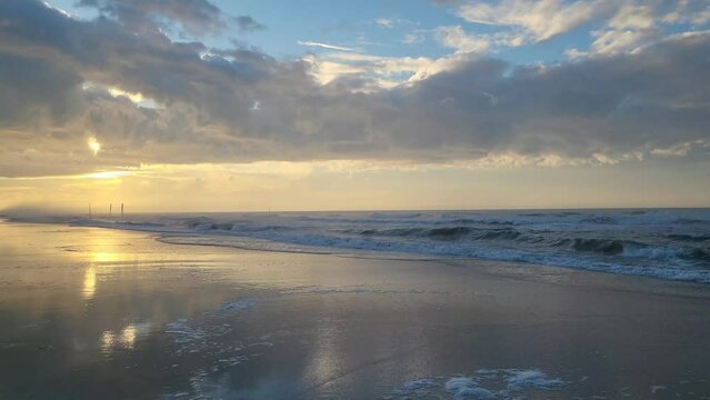 Coastal Sunrise Over Isolated Beach