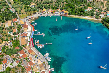 Small and beautiful Marina. Syvota Marina in Greece. Small port for yachts and sailboats in Ionian Sea. Small port for yachts and sailboats. Go Everywhere