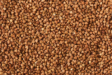 Buckwheat texture background. dry buckwheat background. Natural healty food, vegan diet. dry buckwheat. abstract food background