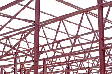 Steel Frames of A Building Under Construction