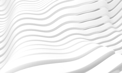 White stripe waves pattern futuristic background