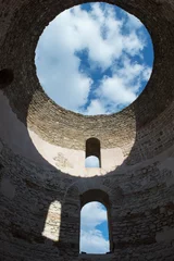 Deurstickers Famous landmark Vestibule in Split town, Croatia, historic circular hall in Diocletian palace © amilat
