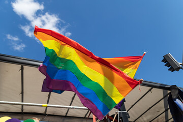 LBGT flag on the wind