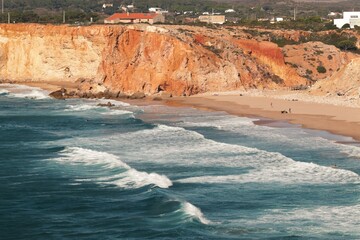 Fototapeta na wymiar beach and rocks in sagres portugal algarve