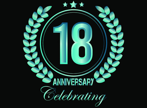 Number 18 Design Blue