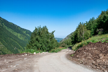 mountain road in the mountains