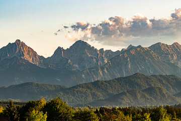 the Bavarian Alps in the region of the castles of Ludwig II of Bavaria