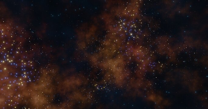 Nebula background. Galaxy in the universe. 3d rendering.