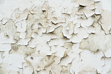 Texture of an old wall with damaged plaster and cracked paint. Abctract background.