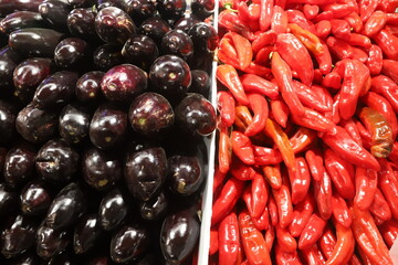 Fresh vegetables are sold at a bazaar in Israel