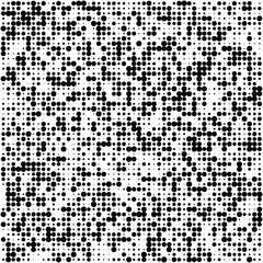 Black polka dots random pattern background. Abstract halftone. Vector illustration.
