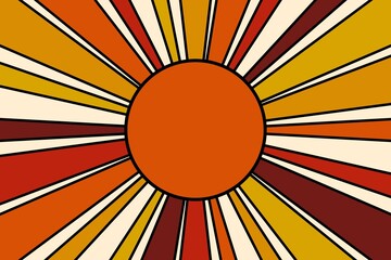 Colorful retro sunburst pattern background. Vector illustration.