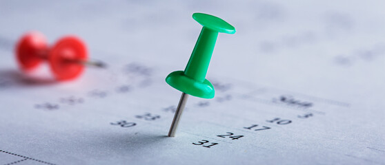 Important date and calendar appointment. pin on calendar.
