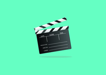 Naklejka premium clapper board illustration vector 