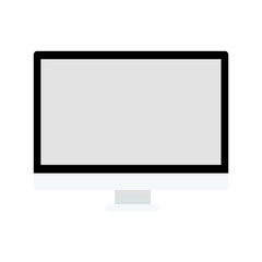 Computer monitor isolated on white background