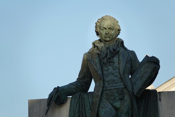 Statue of Goya in the center of Zaragoza, Spain