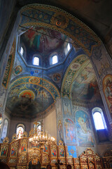Interior of Church of Mykoli Pritiska in Kyiv, Ukraine