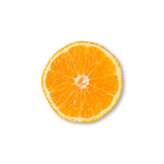 Naklejka na ściany i meble Orange half isolated over white background