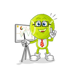 tennis ball marketing character. cartoon mascot vector