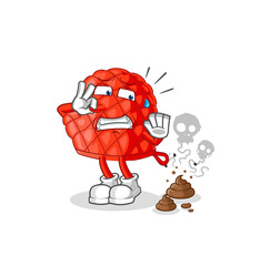 cooking glove with stinky waste illustration. character vector