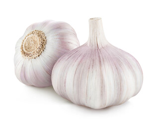 Delicious garlic, isolated on white background
