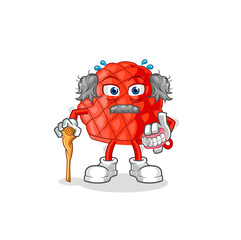 cooking glove white haired old man. character vector