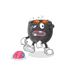 barbecue zombie character.mascot vector