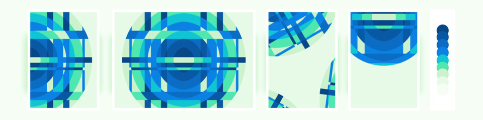 Obraz na płótnie Canvas Abstract wallpaper and digital poster. Blue background with color palette for branding designs.ai