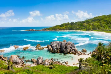 Rideaux tamisants Anse Source D'Agent, île de La Digue, Seychelles Anse Cocos - l& 39 une des plus belles plages des Seychelles. Île de La Digue, Seychelles
