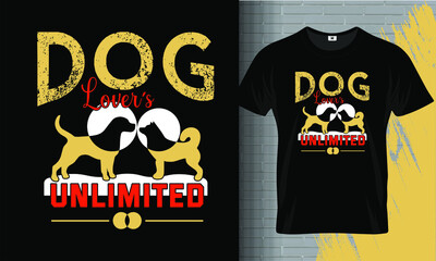 DOG t-shirt vector design illustration, Dog lovers tee