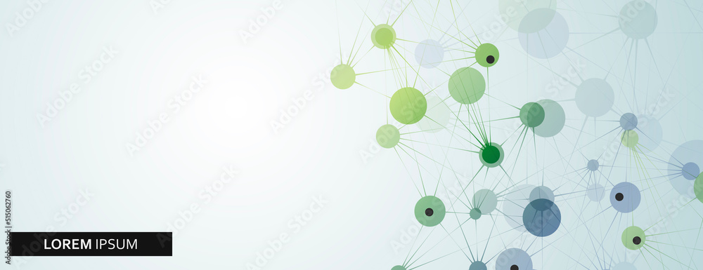 Poster vector future technology design template. abstract connecting dots and lines. geometric illustratuio