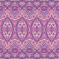 Decorative print with vintage abstract geometric ethnic seamless pattern