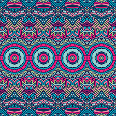 Floral ethnic tribal festive pattern. Abstract geometric colorful seamless mandala flower ornamental. Mexican design