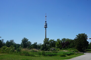 Obraz premium Donauturm, the Danube tower in Vienna, Austria