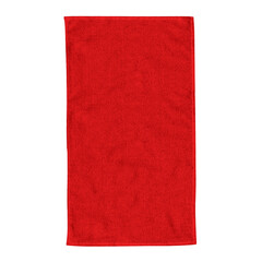 Show off your design ideas like a pro by using this Realistic Small Towel Mockup In Racing Red Color.