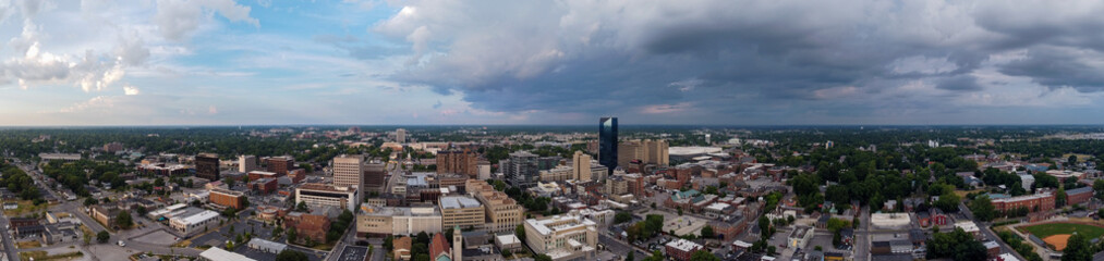 Fototapeta na wymiar Aerial panorama of downtown Lexington, Kentucky and surrounding neighborhoods.