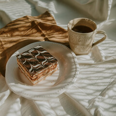 cake with coffee