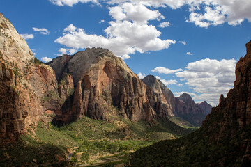 Outdoor Nature Landscape Shot of Zion National Park Mountains and Canyons in Summer in Utah from Canon T7 Rebel 