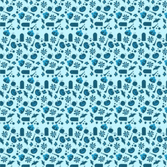 ESTAMPADO DE D&Iacute;A DE MUERTOS,FIGURA DE D&Iacute;A MUERTOS,FONDO AZUL.