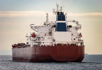 Cargo ship on the sea