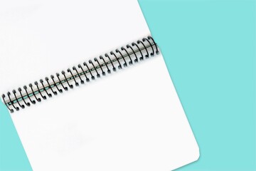 The blank calendar 2022 on blue background.