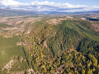Fototapeta na wymiar Aerial view of Nishava river gorge, Balkan Mountains, Bulgaria